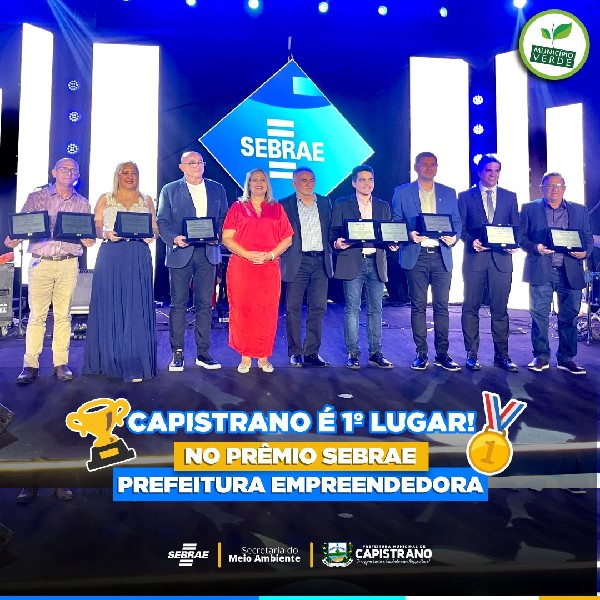 CAPISTRANO É 1° LUGAR NO PRÊMIO SEBRAE.