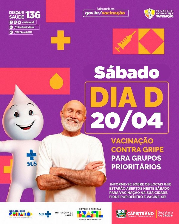 VACINAÇÃO CONTRA GRIPE PARA GRUPOS PRIORITÁRIOS.