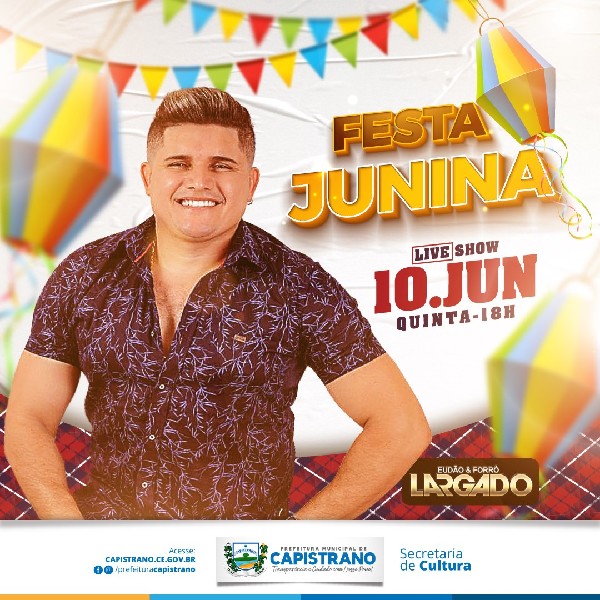 Vem aí a maior e Melhor Festa Junina da Central Flórida. Dia 25 Junho a  partir da 3PM. Muita comida típica e Forró com a banda @cravoecanelaoficial  Venham e traga mais um